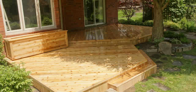photo of a custom built deck
