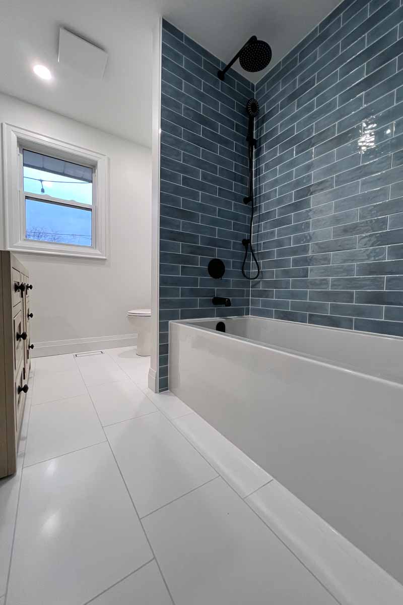 Ultra Modern Bathroom Remodel with Vanity, Fixtures & Walk In Shower